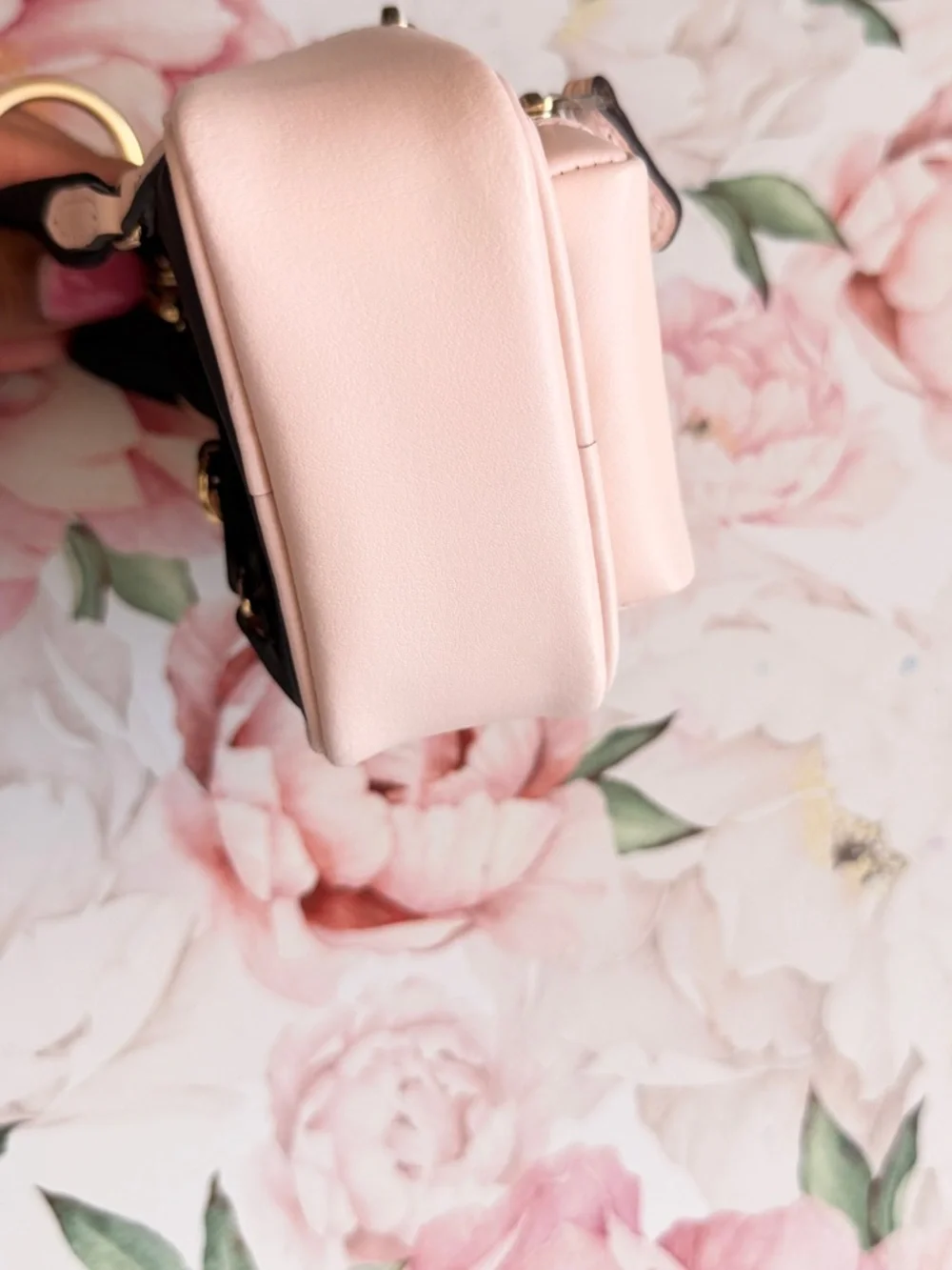 Coach Pale Pink Floral Mini Backpack Keychain - Picture 2 of 5